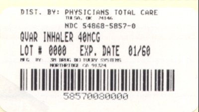 Image Of Qvar Package Label For 40 Mcg (Qvar 40 Mcg Package Label)